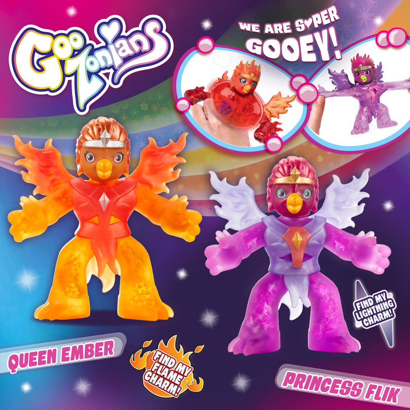 GOOZONIANS Mängufiguuride komplekt, Queen Ember vs Princess Flik, W1