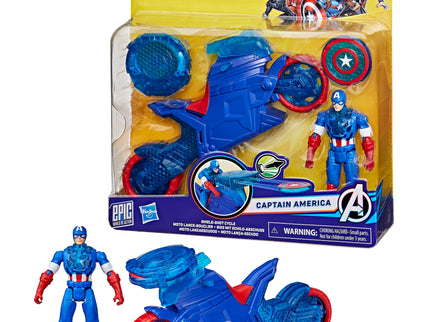 AVENGERS mängukomplekt Kapten Ameerika, kilp ja ratas 10 cm