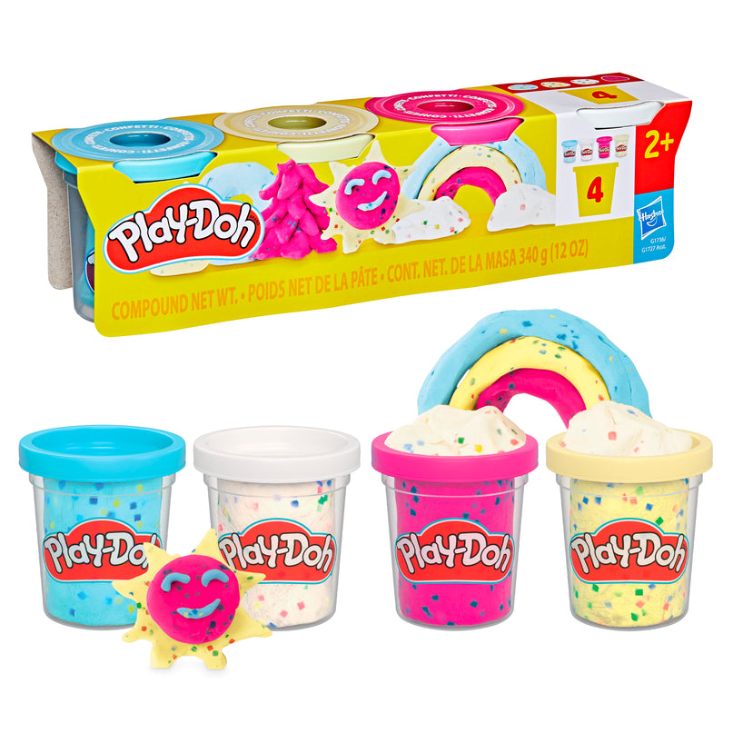 PLAY-DOH mängukomplekt Confetti Fun 4-pakk