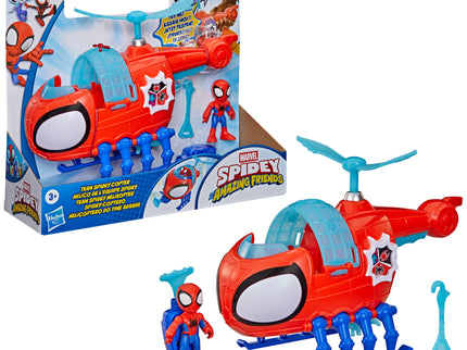 SPIDER-MAN Spidey and His Amazing Friends mängukomplekt Spidey Tiimi Helikopter