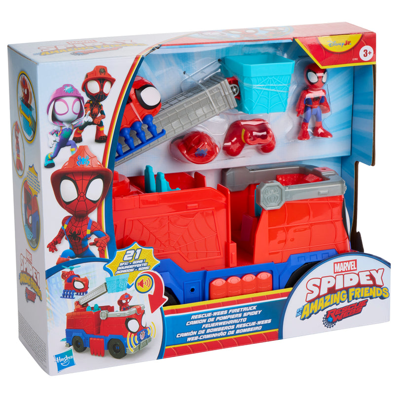 SPIDER-MAN Spidey mängukomplekt Rescuewebs tuletõrjeauto