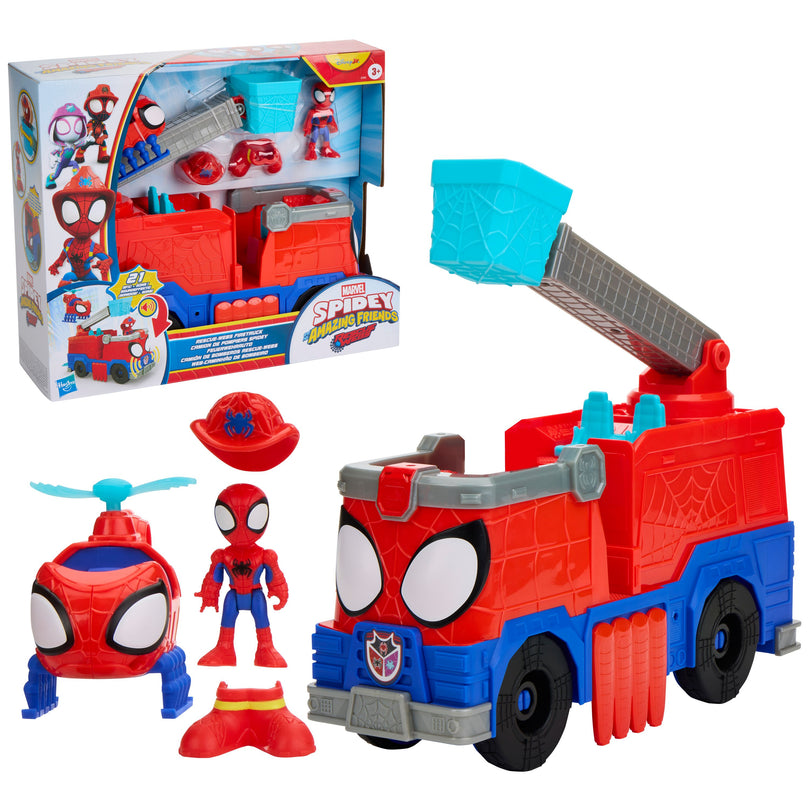 SPIDER-MAN Spidey mängukomplekt Rescuewebs tuletõrjeauto