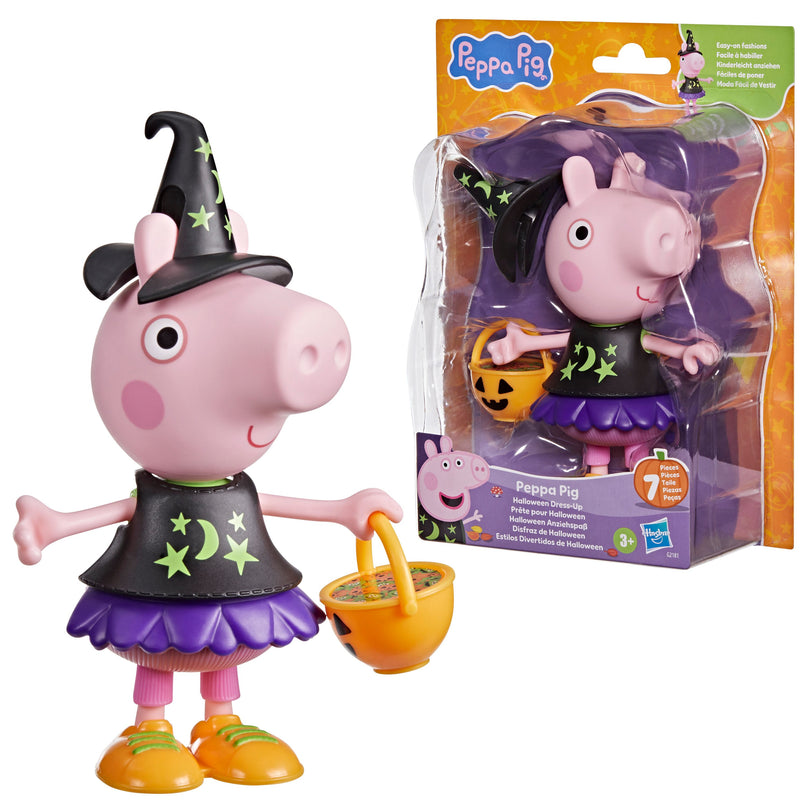 PEPPA PIG mängukomplekt Peppa ja sõbrad Halloween kostüümidega 15 cm