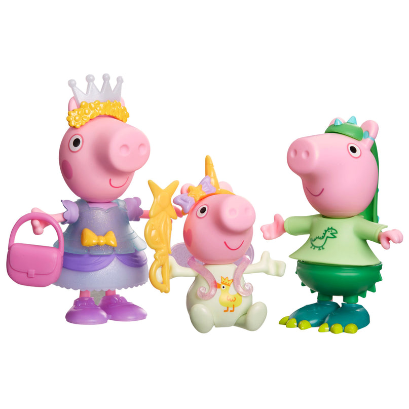PEPPA PIG mängukomplekt Peppa ja sõbrad kostüümidega 3-pakk 15 cm