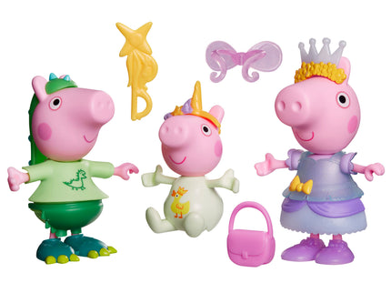 PEPPA PIG mängukomplekt Peppa ja sõbrad kostüümidega 3-pakk 15 cm