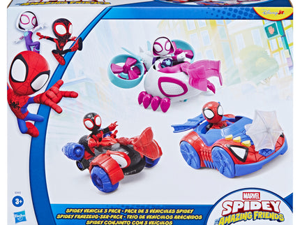SPIDER-MAN Spidey and His Amazing Friends mängukomplekt Spidey sõidukid 3-pakk