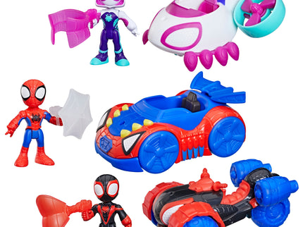 SPIDER-MAN Spidey and His Amazing Friends mängukomplekt Spidey sõidukid 3-pakk