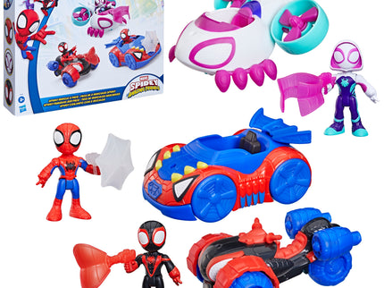 SPIDER-MAN Spidey and His Amazing Friends mängukomplekt Spidey sõidukid 3-pakk