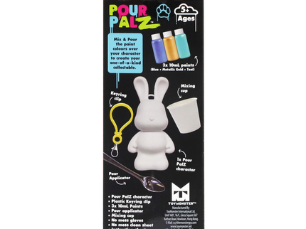 Pour Palz DIY mini värvitav jänku-võtmehoidja