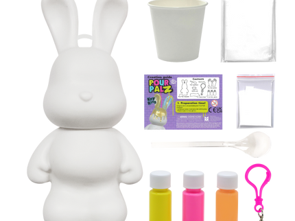 Pour Palz DIY mini värvitav jänku-võtmehoidja