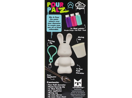 Pour Palz DIY mini värvitav jänku-võtmehoidja