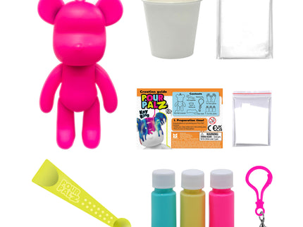 Pour Palz DIY mini värvitav karu-võtmehoidja