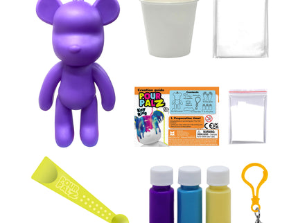 Pour Palz DIY mini värvitav karu-võtmehoidja