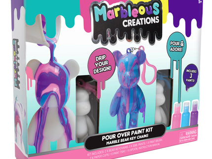 Marbleous DIY värvitav karu-võtmehoidja komplekt
