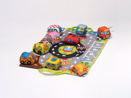 K's KIDS väikelaste mängumatt Autod Linnas
