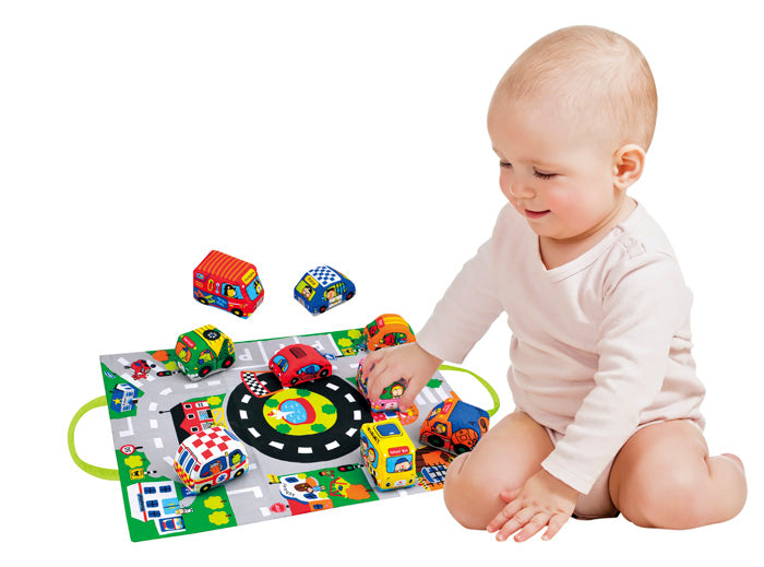 K's KIDS väikelaste mängumatt Autod Linnas