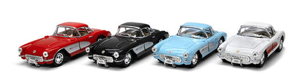 KINSMART metallist mudelauto 1957 Chevrolet Corvette, skaala 1:34