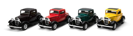 KINSMART metallist mudelauto 1932 Ford 3-Window Coupe, skaala 1:34