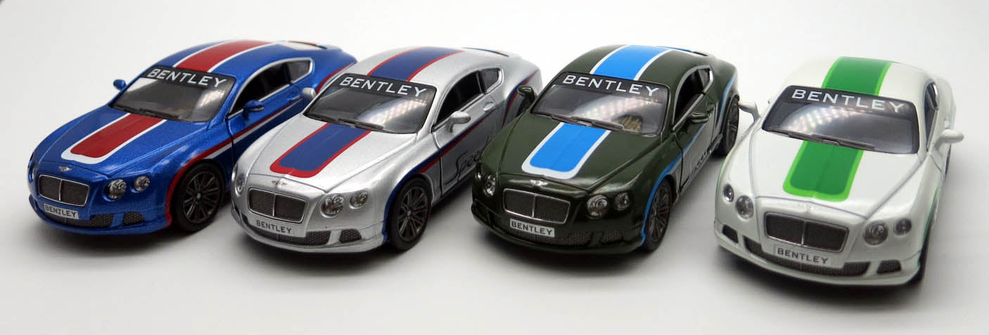 KINSMART Metallist auto Bentley Continental GT Speed 2012, skaala 1:38