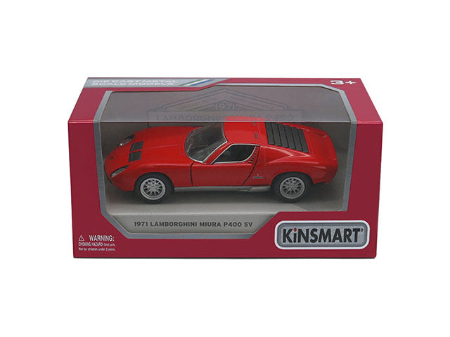 KINSMART Metallist auto 1971 Lamborghini Miura, skaala 1:38