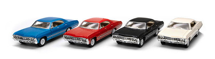 KINSMART metallist mudelauto 1967 Chevrolet Impala, skaala 1:43