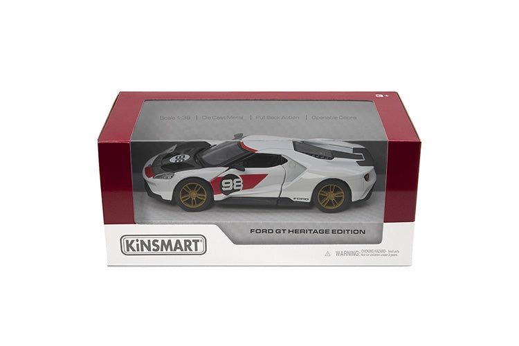 KINSMART metallist mudelauto 2017 Ford GT (Heritage Edition), skaala 1:38