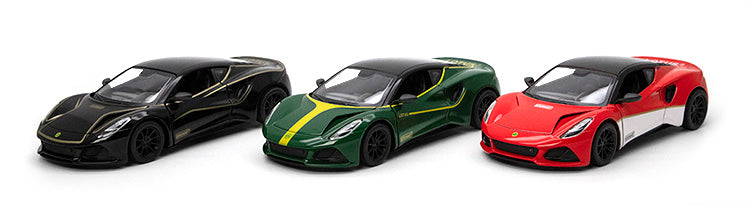 KINSMART metallist mudelauto Lotus Emira (Heritage Edition), skaala 1:34