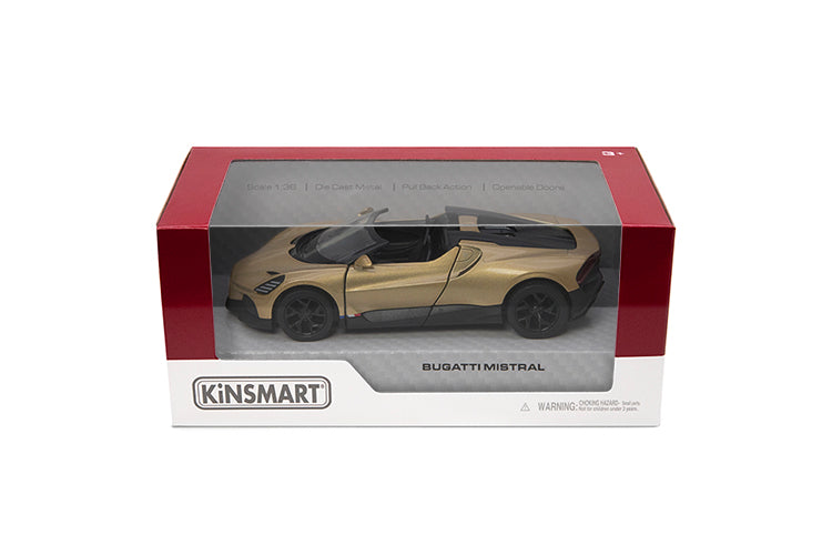 KINSMART Metallist auto Bugatti Mistral, skaala 1:36
