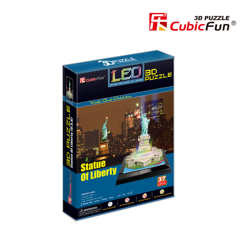 CUBICFUN 3D pusle Vabadussammas (LED-Valgustusega)