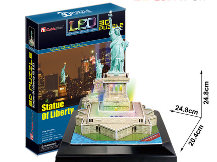 CUBICFUN 3D pusle Vabadussammas (LED-Valgustusega)