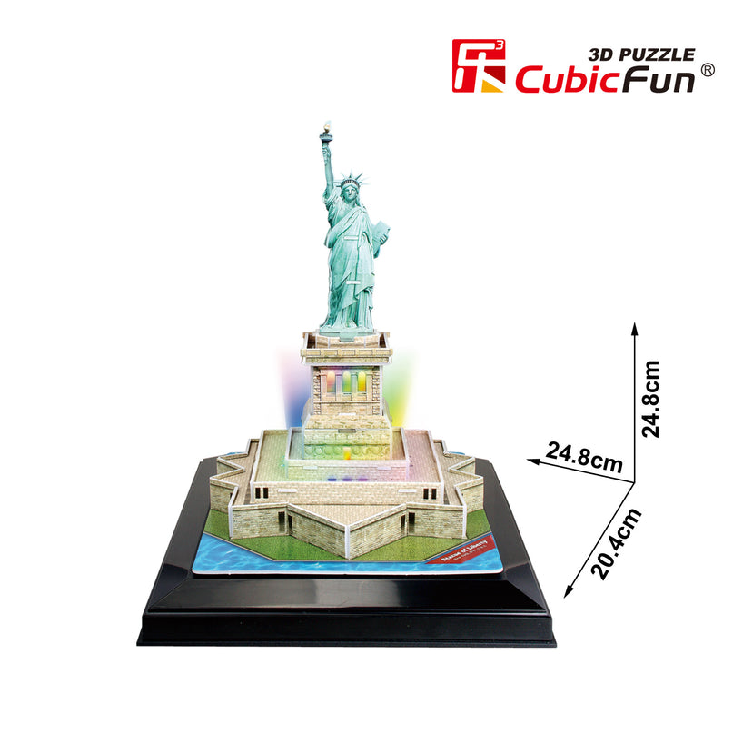 CUBICFUN 3D pusle Vabadussammas (LED-Valgustusega)