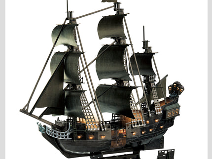 CUBICFUN 3D-pusle LED-ga Purjelaev Kuninganna Anna Kättemaks