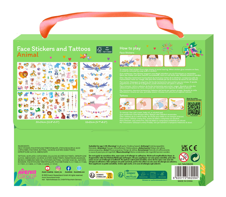 AVENIR Tattoo-kleepsud Loomad