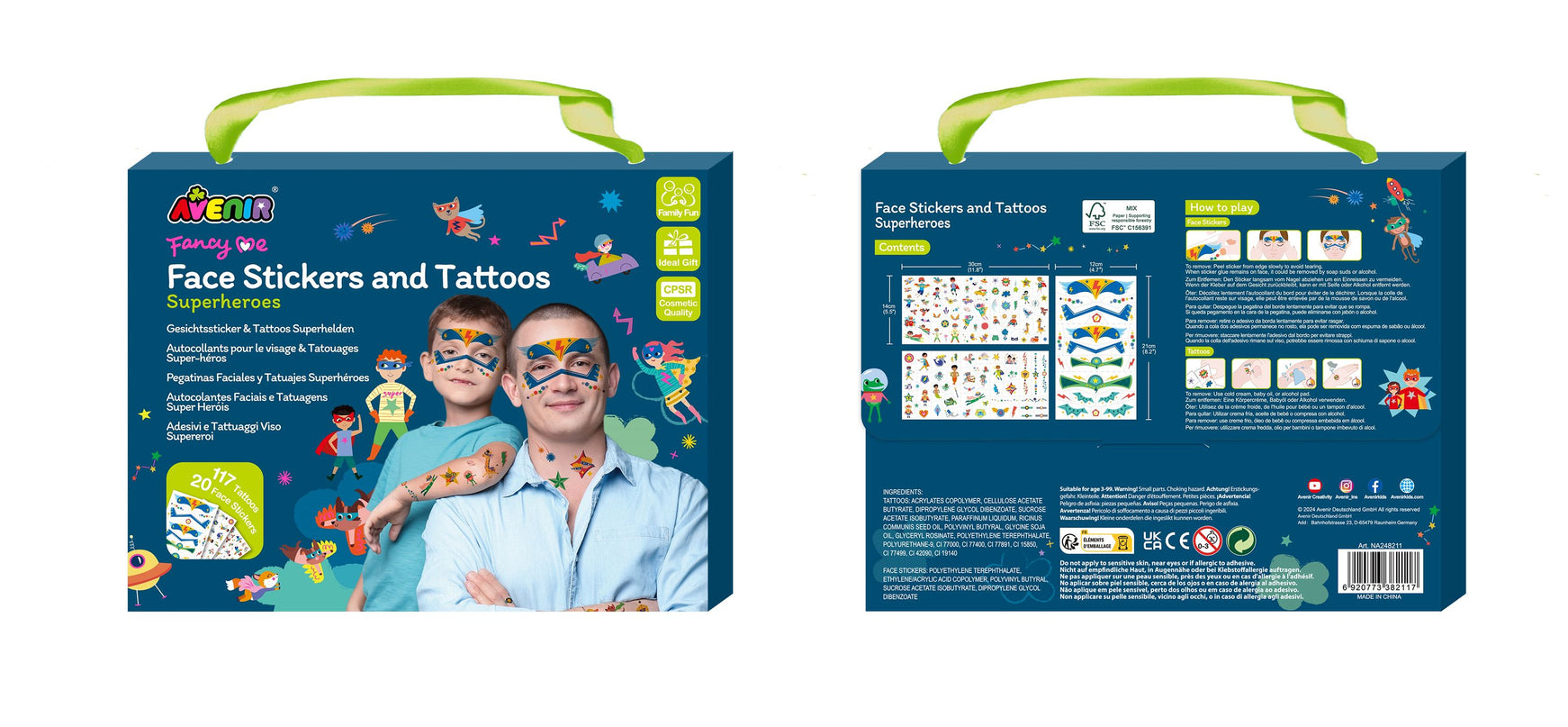 AVENIR Tattoo-kleepsud Superkangelased