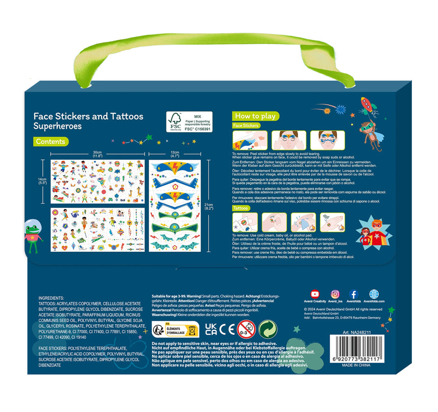 AVENIR Tattoo-kleepsud Superkangelased