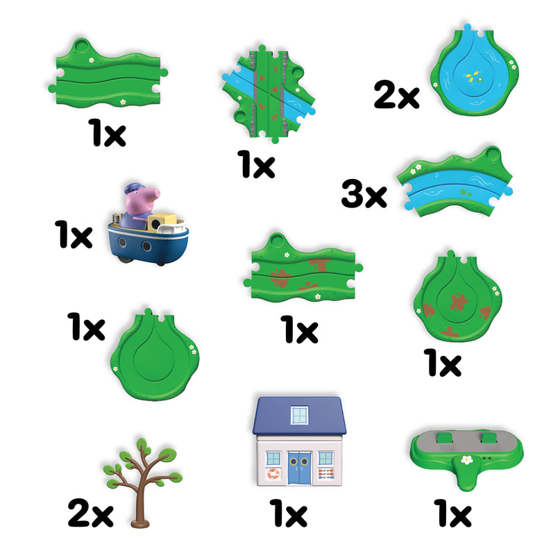 PEPPA PIG Whizz Around Peppa Mängukomplekt Jõgi