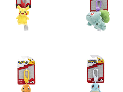 POKEMON W8 Clip-on pehme mänguasi, 8 cm