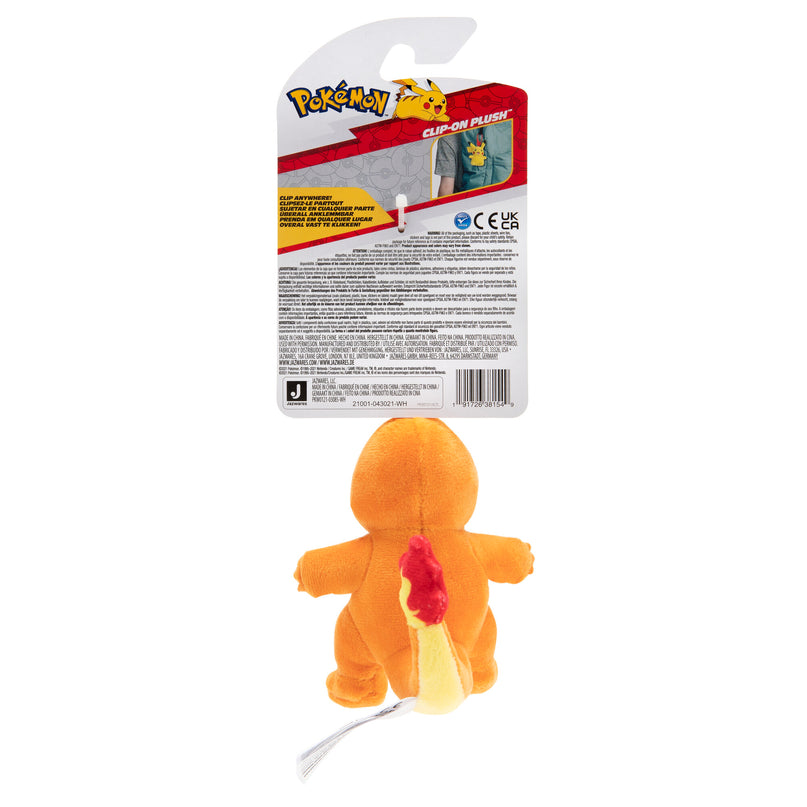 POKEMON W8 Clip-on pehme mänguasi, 8 cm