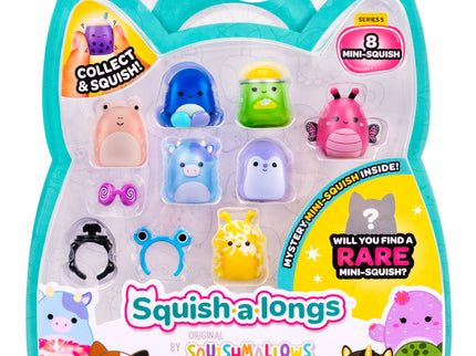 SQUISHMALLOWS SQUISH-A-LONGS minifiguuride komplekt, 8 tk, 2,5 cm