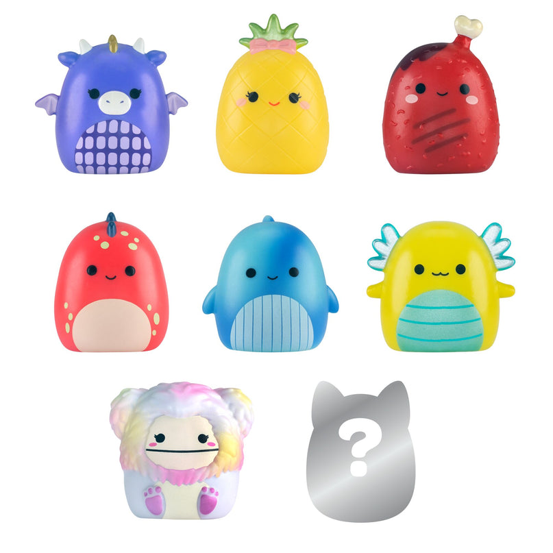 SQUISHMALLOWS SQUISH-A-LONGS minifiguuride komplekt, 8 tk, 2,5 cm