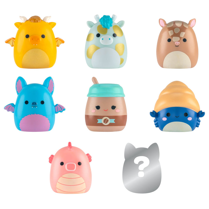 SQUISHMALLOWS SQUISH-A-LONGS minifiguuride komplekt, 8 tk, 2,5 cm