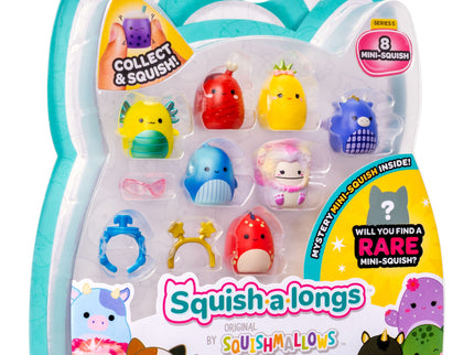 SQUISHMALLOWS SQUISH-A-LONGS minifiguuride komplekt, 8 tk, 2,5 cm