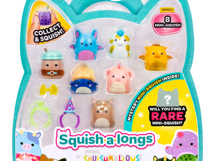 SQUISHMALLOWS SQUISH-A-LONGS minifiguuride komplekt, 8 tk, 2,5 cm