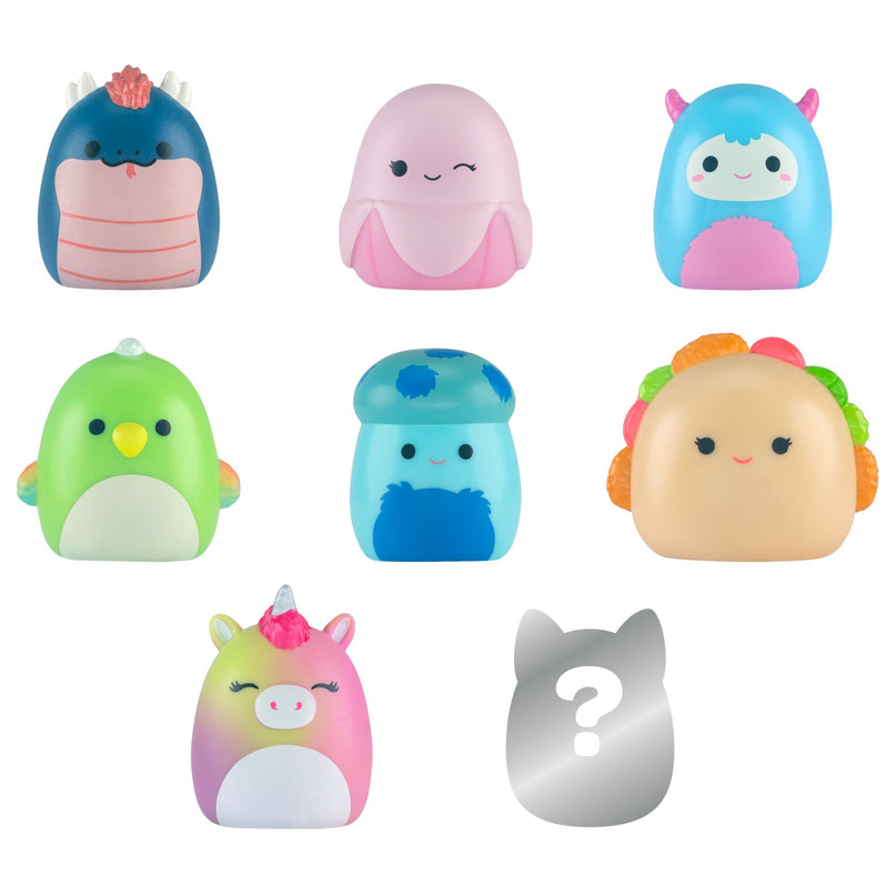 SQUISHMALLOWS SQUISH-A-LONGS minifiguuride komplekt, 8 tk, 2,5 cm