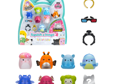 SQUISHMALLOWS SQUISH-A-LONGS minifiguuride komplekt, 8 tk, 2,5 cm