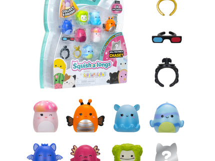 SQUISHMALLOWS SQUISH-A-LONGS minifiguuride komplekt, 8 tk, 2,5 cm