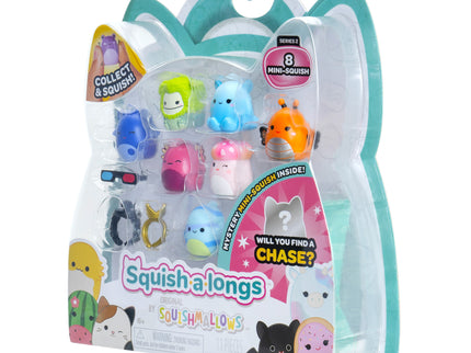 SQUISHMALLOWS SQUISH-A-LONGS minifiguuride komplekt, 8 tk, 2,5 cm