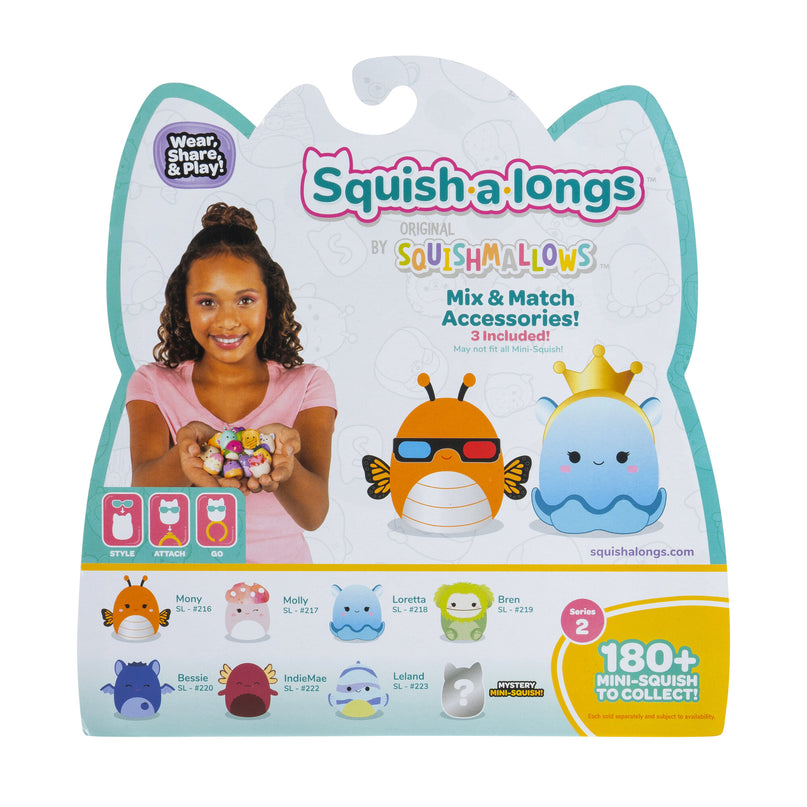 SQUISHMALLOWS SQUISH-A-LONGS minifiguuride komplekt, 8 tk, 2,5 cm