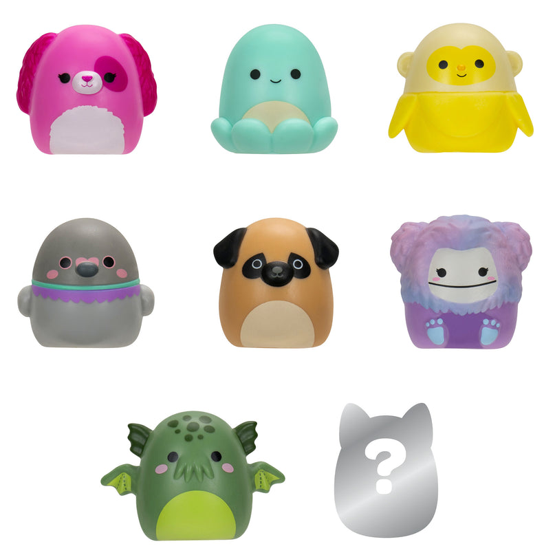 SQUISHMALLOWS SQUISH-A-LONGS minifiguuride komplekt, 8 tk, 2,5 cm