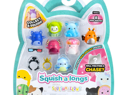 SQUISHMALLOWS SQUISH-A-LONGS minifiguuride komplekt, 8 tk, 2,5 cm